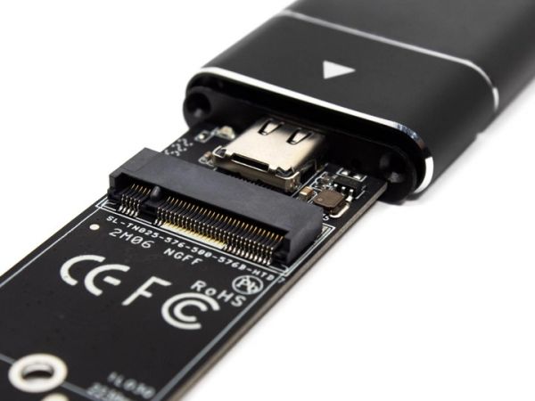 Зовнішня кишеня Frime USB 3.1 Type-C Metal Black (FHE220.M2UC)