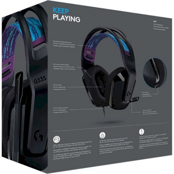 Комп'ютерна гарнітура Logitech G335 Wired Gaming Black (981-000978)