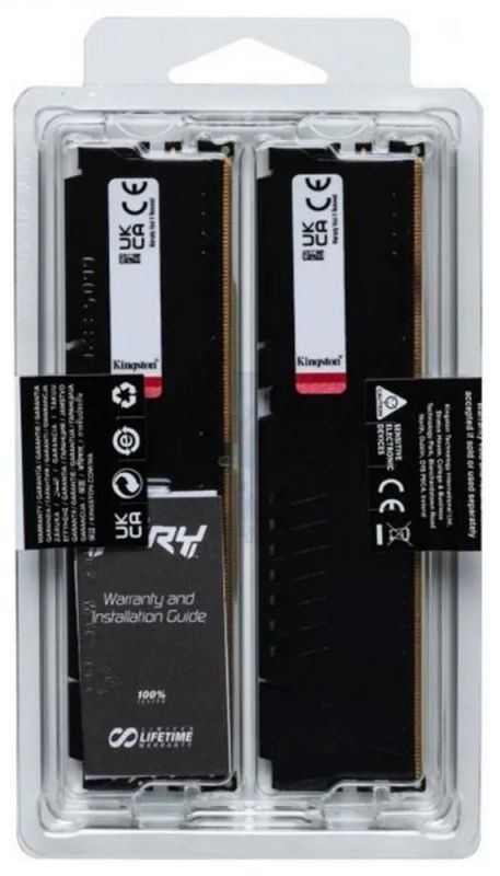 Модуль пам'яті DDR5 2х16GB/5200 Kingston Fury Beast Black (KF552C36BBEK2-32)