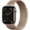 Apple Watch Series 11 GPS + Cellular 42mm Gold Titanium Case with Gold Milanese Loop M/L MF8Y4