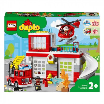 Блоковий конструктор LEGO Town Пожежне депо та гелікоптер (10970)