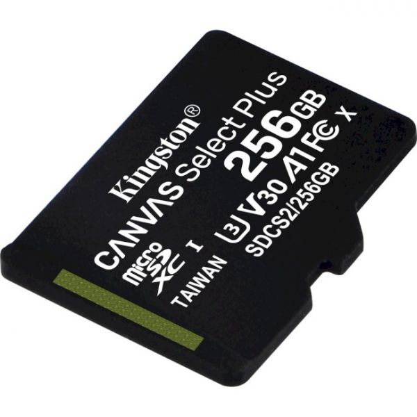 Карта пам'яті Kingston 256 GB microSDXC Class 10 UHS-I U3 Canvas Select Plus (SDCS2/256GBSP)