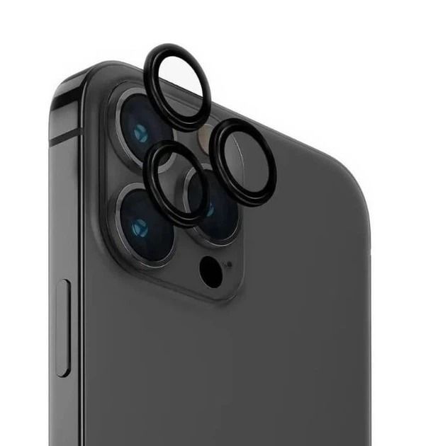 Линза на камеру  +NEU Chatel Metal Frame Lens Protector Glass for iPhone 15 Pro/15 Pro Max Black