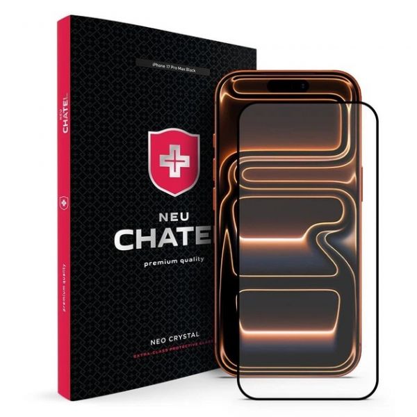 Стекло +NEU Chatel Corning Gorilla Glass with Mesh for iPhone 17 Pro Max Front Black