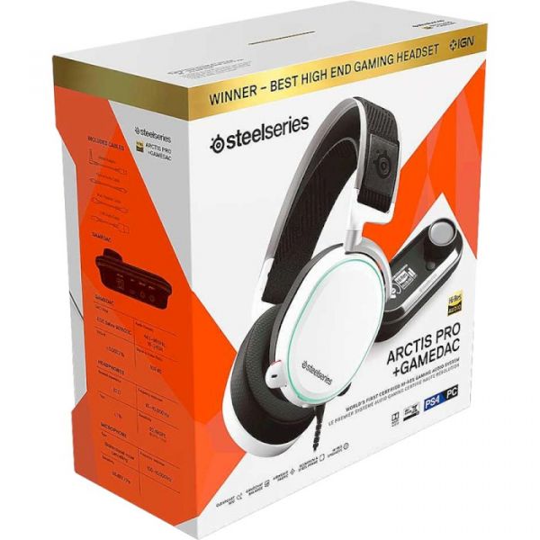 Комп'ютерна гарнітура SteelSeries Arctis Pro + GameDac White (61454)