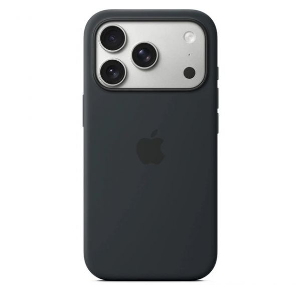 Silicone Case with Button, Animation & MagSafe iPhone 17 Pro Max (1:1 original), Black