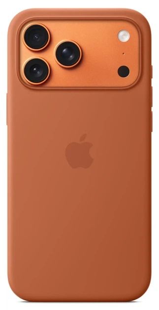 Silicone Case with Button, Animation & MagSafe iPhone 17 Pro (1:1 original), Terra Cotta