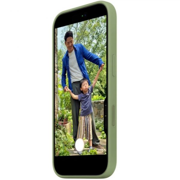 Silicone Case with Button, Animation & MagSafe iPhone 17 Pro Max (1:1 original), Light Moss