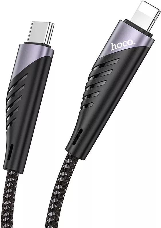 Кабель Hoco U95 Freeway PD charging data cable for Lightning Black