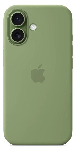Silicone Case with Button, Animation & MagSafe iPhone 17 (1:1 original), Light Moss