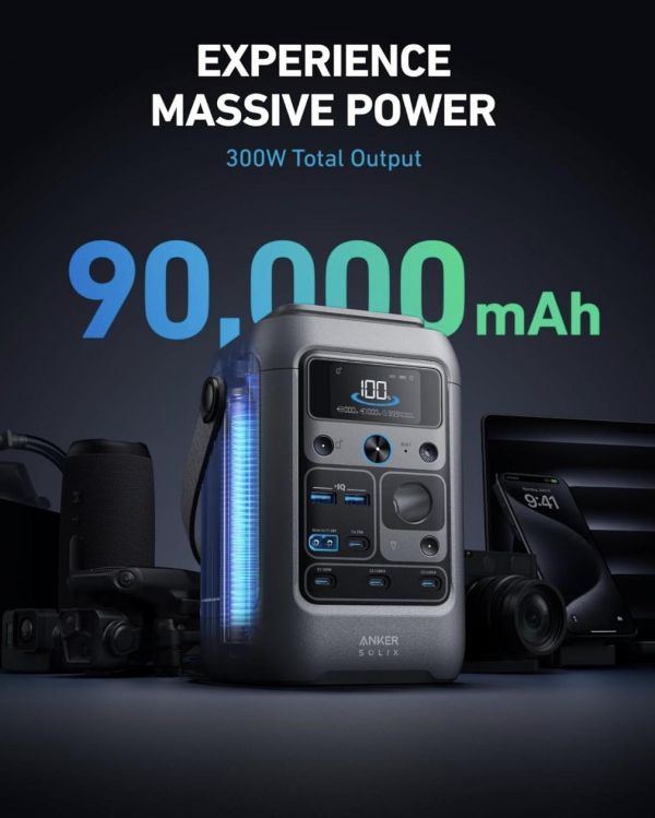 Зарядна станція Anker SOLIX C300 DC (A17260Z1)