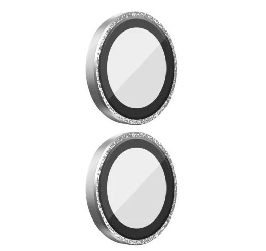 Линза на камеру  +NEU Chatel Metal Frame Lens Protector Glass for iPhone 16 /16 Plus Silver
