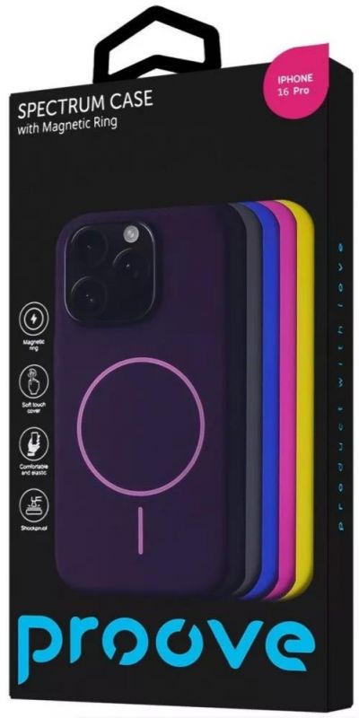 Чохол Proove Spectrum Case with Magnetic Ring iPhone 16 Pro (purple)