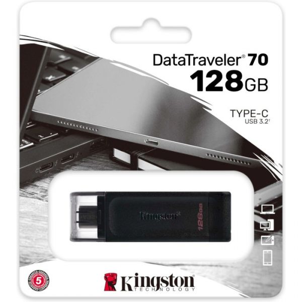 Накопитель USB Kingston DataTraveler 70 128GB USB Type-C