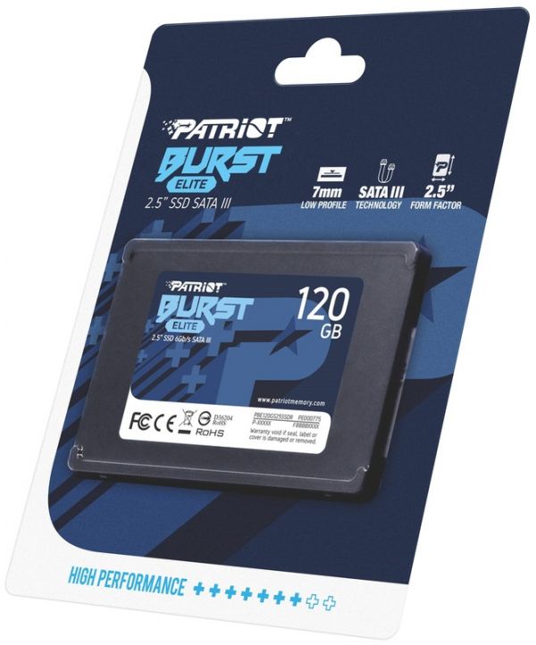SSD накопичувач 120GB Patriot Burst Elite 2.5 SATAIII TLC (PBE120GS25SSDR)