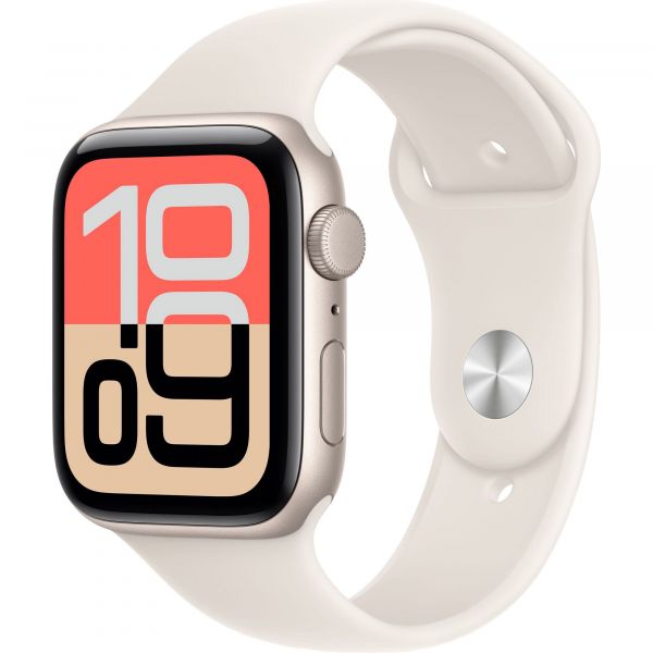 Apple Watch SE 3 GPS 44mm Starlight Aluminium Case with Starlight Sport Band M/L MEHJ4