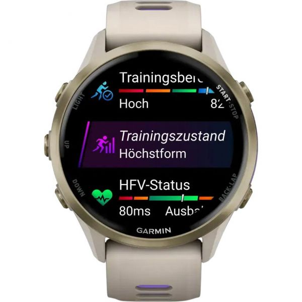 Смарт-годинник Garmin Forerunner 970 Soft Gold Titanium  (010-02969-02/12/62)