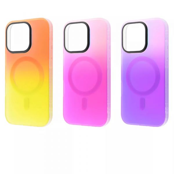 Чохол WAVE Matte Gradient Colors with Magnetic Ring iPhone 16 Pro (green\blue)
