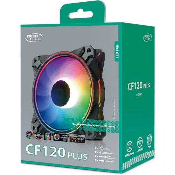 Вентилятор Deepcool CF120 Plus 3-Pack (DP-F12-AR-CF120P-3P)