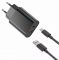 Сетевое зарядное устройство WIWU Wi-U002 QC Adapter PD+QC+Cable：Type-C to USB. Black