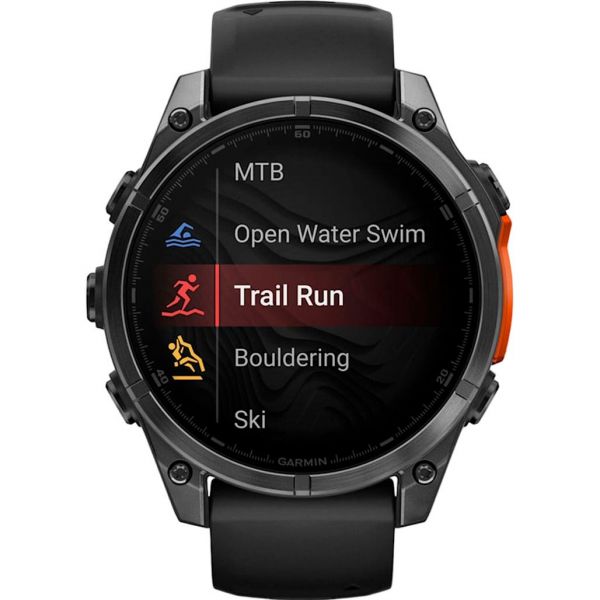 Смарт-годинник Garmin Fenix 8 47mm AMOLED Slate Gray with Black Silicone Band (010-02904-00)