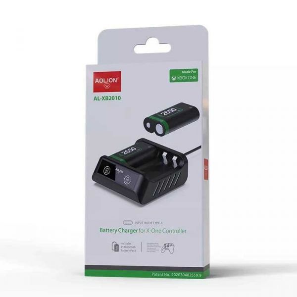 Зарядна станція Aolion Battery Charger For Xbox with 2pack battery 2650 mAh