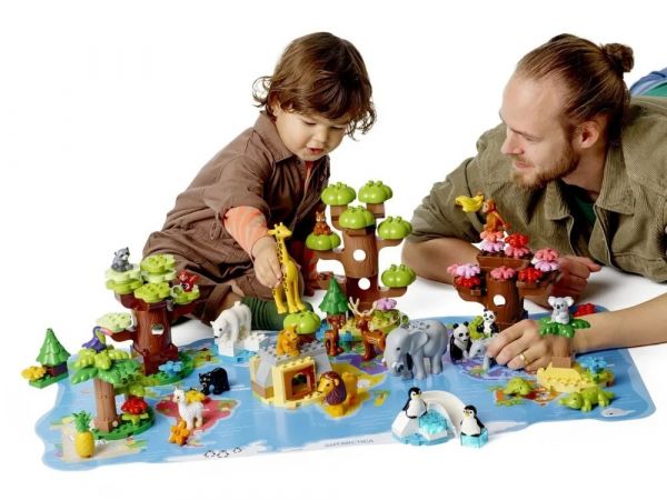Блоковий конструктор LEGO DUPLO Дикі тварини світу, 142 деталі (10975)