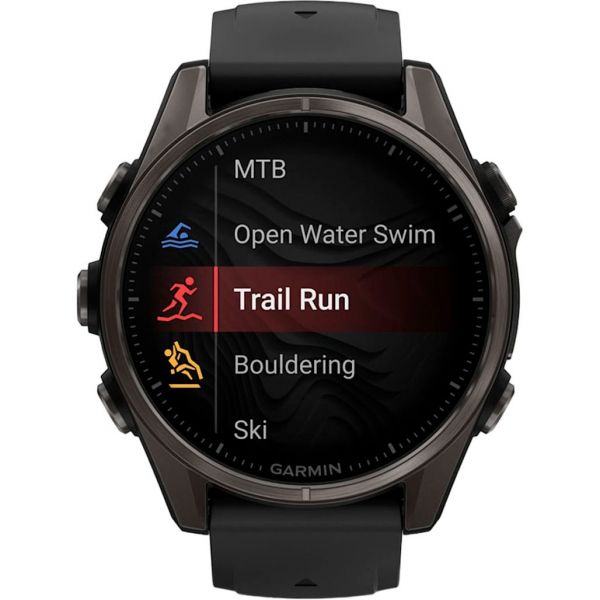 Смарт-годинник Garmin Fenix 8 43mm AMOLED Sapphire Carbon Gray DLC Tit. (010-02903-20/21)