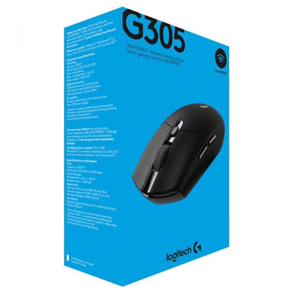 Мышка Logitech Wireless G305 Gaming Lightspeed Black (910-005282)