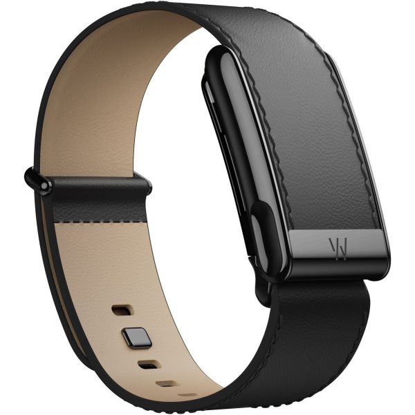 Ремінець WHOOP LeatherLuxe Straight Band | Black/Cream with Titanium - Size L /XL (810114362228)