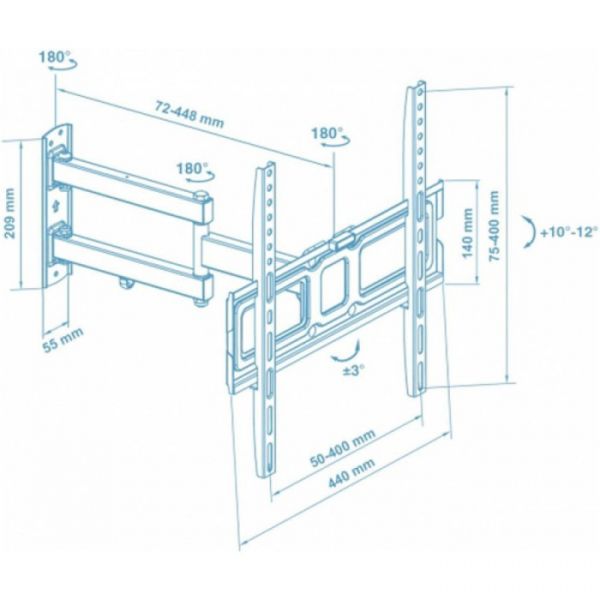 Кронштейн Walfix R-401W (VESA400х400)