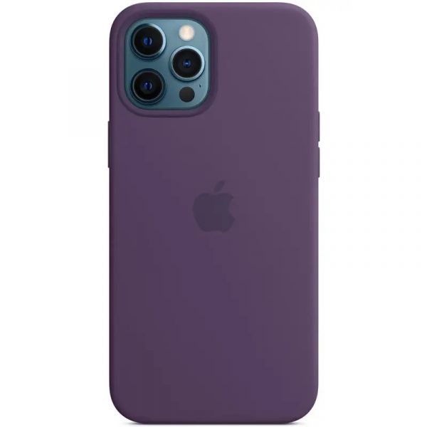 Чохол Silicon Case with Animation & MagSafe iPhone 12 Pro Max (1:1 original) Amethyst