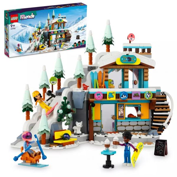 Блоковий конструктор LEGO Святкова Лижна траса та кафе (41756)
