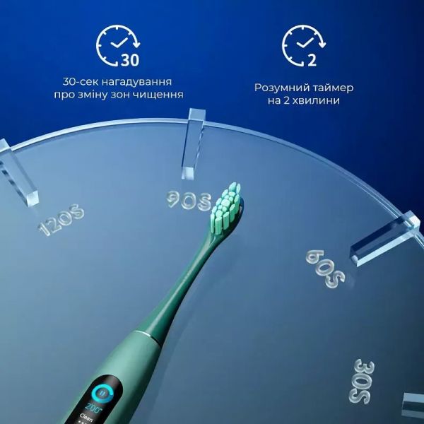 Електрична зубна щітка Oclean X Pro Mist Green (6970810551471)
