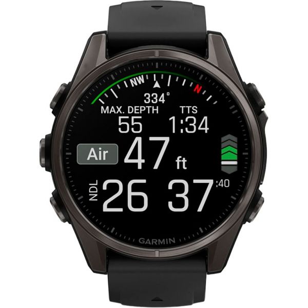 Смарт-годинник Garmin Fenix 8 43mm AMOLED Sapphire Carbon Gray DLC Tit. (010-02903-20/21)