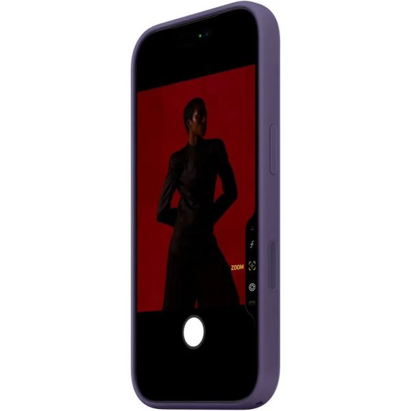 Silicone Case with Button, Animation & MagSafe iPhone 17 Pro Max (1:1 original), Purple Fog