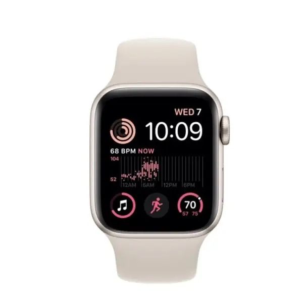 Apple Watch SE 2 GPS + Cellular 40mm Starlight Alu. Case w. Starlight Sport Band - M/L (MNTL3/MRG03)