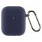 Чохол AirPods 2 Case (з мікрофіброю та карабіном), Midnight Blue