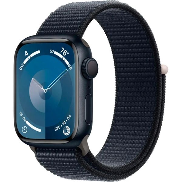 Apple Watch Series 9 GPS 41mm Midnight Aluminum Case w. Midnight Sport Loop (MR8Y3)