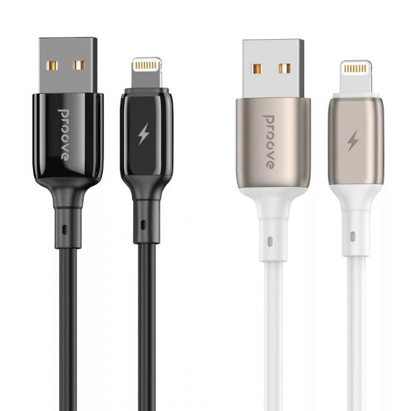 Кабель Proove Flex Metal USB to Lightning 2.4A (1m) (white)