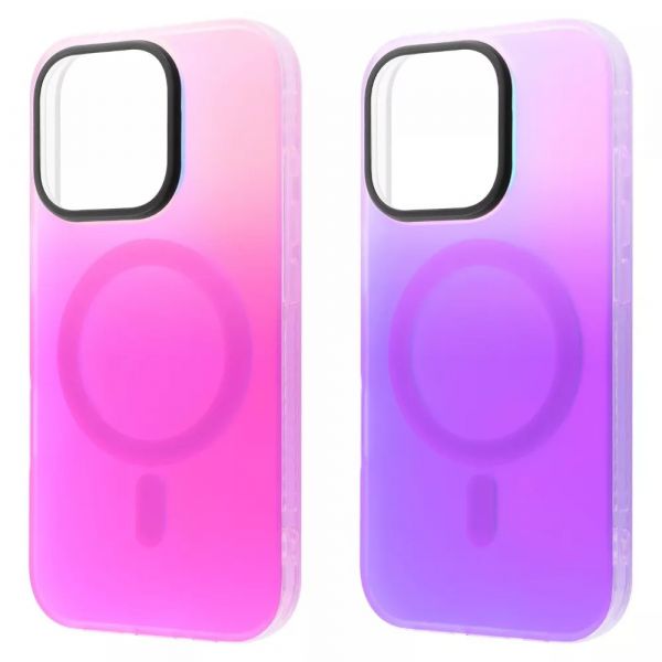 Чохол WAVE Matte Gradient Colors with Magnetic Ring iPhone 16 Pro Max (pink\purple)