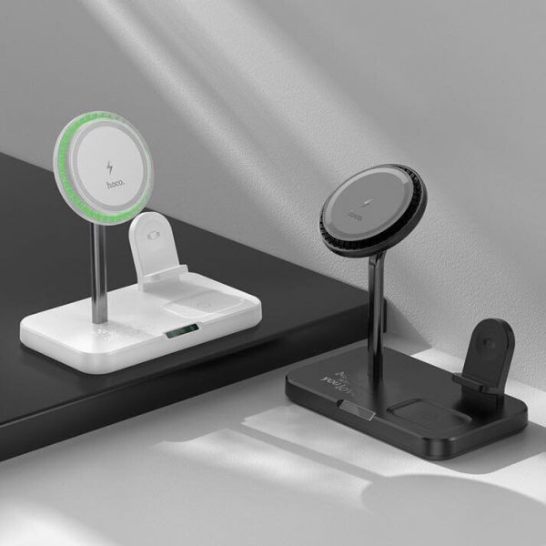 БЗП Hoco CQ12 Joyfull 3-in-1 wireless fast charger Black