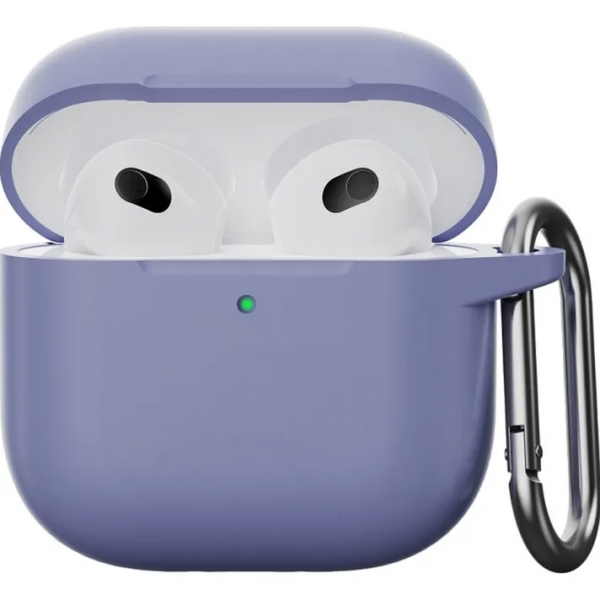 Чохол AirPods 4 Case (з мікрофіброю та карабіном), Lavender