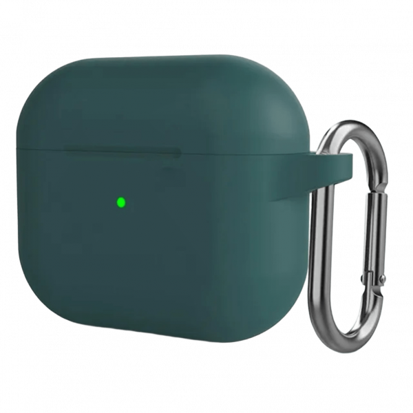 Чохол AirPods 4 Case (з мікрофіброю та карабіном), Pine Green