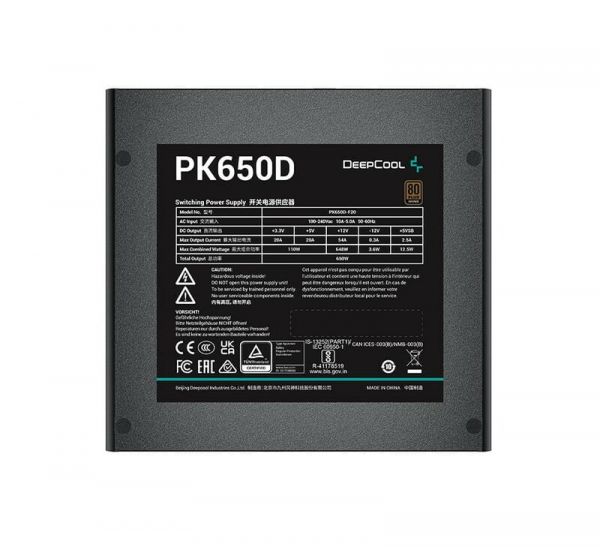 Блок живлення Deepcool PK 650W 80+Bronze (PK650D)(R-PK650D-FA0B-EU)