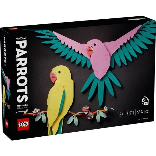 Блоковий конструктор LEGO Art Колекція фауни. Папуги Ара (31211)