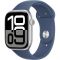 Apple Watch Series 10 GPS 46mm Silver Aluminum Case with Denim Sport Band S/M MWWL3