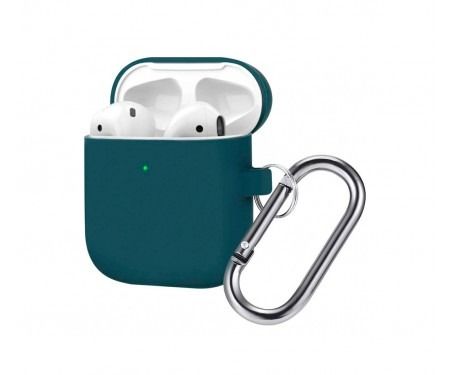 Чохол AirPods 2 Case Protection (с карабіном) Pine Green