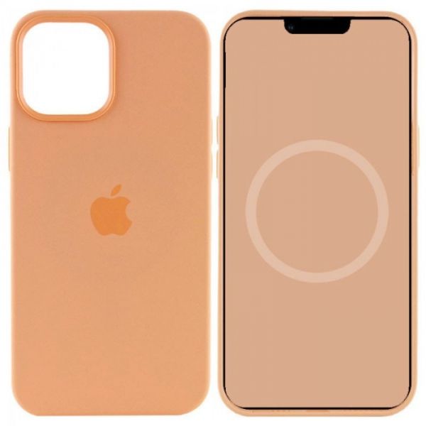 Чохол Apple Silicone Case with Animation & MagSafe iPhone 15 (1:1 original), Orange Sorbet