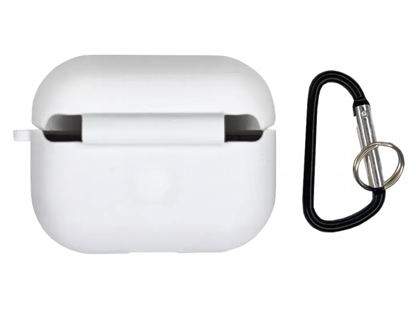 Чохол AirPods 4 Case (з мікрофіброю та карабіном), White
